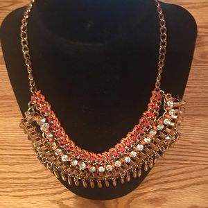 Cara Couture Metal & Crystal Statement Necklace